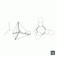 Molekula: struktura karbonylu niklu – CoJeCo.cz (CC BY-SA 4.0)