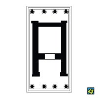 Amfiprostylos: půdorys chrámu v Ilisu – CoJeCo.cz (CC BY-SA 4.0)