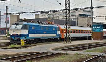 Elektrická lokomotiva 350.020, Brno (25.9.2010) – ©Milan Palička
