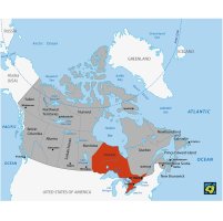 Provincie Ontario, Kanada, mapa polohy – CoJeCo.cz (CC BY-SA 4.0)