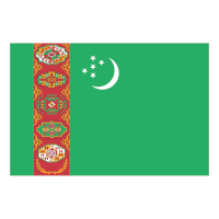 Státní vlajka Turkmenistánu – volné dílo