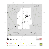 Lyra, mapa souhvězdí – International Astronomical Union + Sky & Telescope (CC BY 3.0), česká legenda CoJeCo.cz (CC BY 4.0)