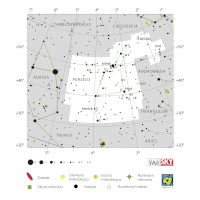Perseus, mapa souhvězdí – International Astronomical Union + Sky & Telescope (CC BY 3.0), česká legenda CoJeCo.cz (CC BY 4.0)