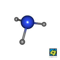 Amoniak, prostorový model – CoJeCo.cz (CC BY 4.0)