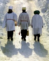 Tři králové, děti v maskách Tří králů – Profimedia.CZ