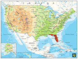 Florida, poloha státu – CoJeCo.cz (CC BY-SA 4.0)