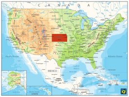 Kansas, poloha státu – CoJeCo.cz (CC BY-SA 4.0)