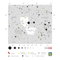 Kružítko, mapa souhvězdí – International Astronomical Union + Sky & Telescope (CC BY 3.0), česká legenda CoJeCo.cz (CC BY 4.0)