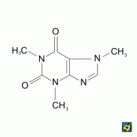 Kofein, strukturní vzorec – CoJeCo.cz (CC BY-SA 4.0)