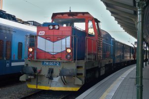 Motorová lokomotiva 714.007, Brno (16.5.2021) – © Milan Palička